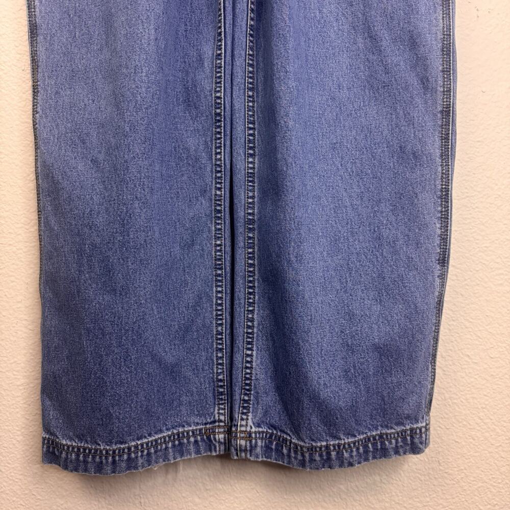 Vintage 90s Y2K Unionbay Blue Jean Cotton Denim Bib Overalls Dungarees Small - Picture 7 of 13